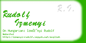 rudolf izmenyi business card